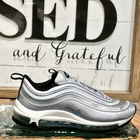 Nike Air Max 97 Ultra 17 Silver Blue Wmns Sz 6.5 #917704 001 - Picture 1 of 9